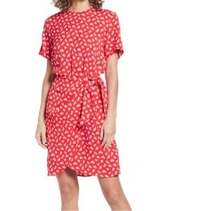 & Other Stories Red Floral Mini Dress